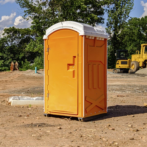 how often are the portable restrooms cleaned and serviced during a rental period in Running Water SD